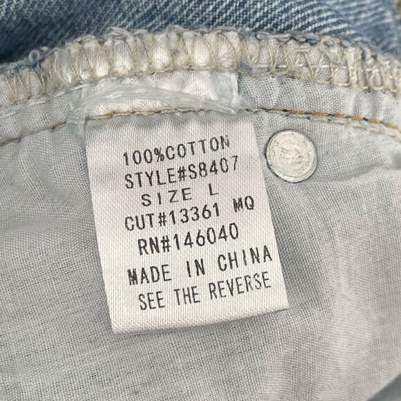 Fashion Nova Cooper Light Wash Distressed Cut-Off Button Fly Denim Shorts Large - Picture 14 of 16